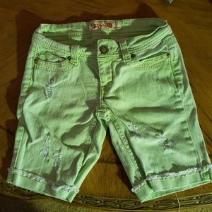 Long Neon Green shorts